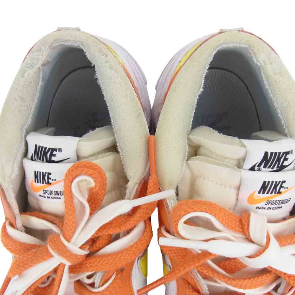 NIKE ナイキ DD1877-100 サカイ Sacai BLAZER LOW MAGMA ORANGE ブレザー スニーカー ホワイト系 オレンジ系 26.5㎝【中古】