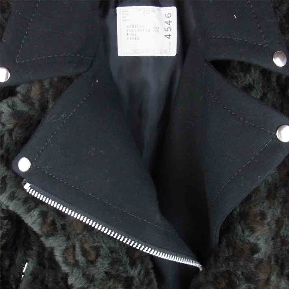 Sacai サカイ 19AW 19-04546 フェイクファー レオパード