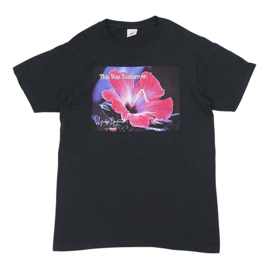 Supreme シュプリーム 20AW × Yohji Yamamoto ヨウジヤマモト This Was Tomorrow Tee フラワー プリント Tシャツ ブラック系 S【中古】