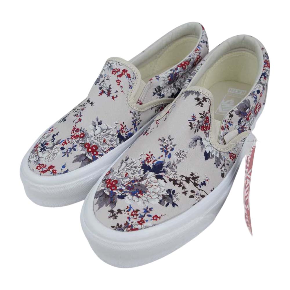 VANS バンズ VN0A45JK6BZ Vault ボルト × Kith キス 10th Anniversary Og Classic Slip-on Floral Turtledove フローラル クラシック スリッポン グレー系 ベージュ系 26cm【新古品】【未使用】【中古】