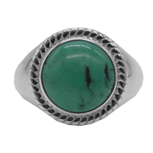 WINGROCK ウィングロック 銀縄 ターコイズ リング シルバー系 グリーン系 17【中古】