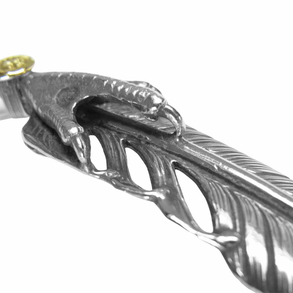 WINGROCK ウィングロック K18 金メタル付き イーグルクロー フェザー トップ シルバー系【中古】