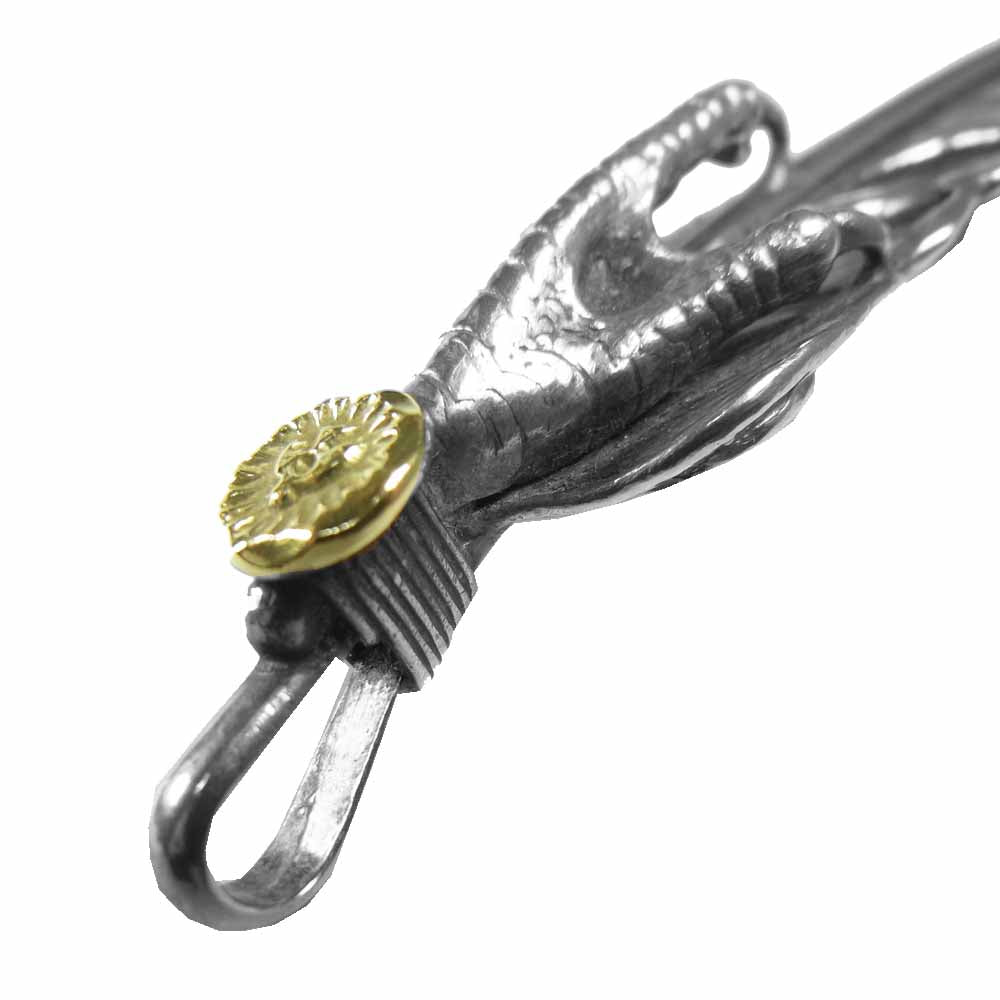 WINGROCK ウィングロック K18 金メタル付き イーグルクロー フェザー トップ シルバー系【中古】