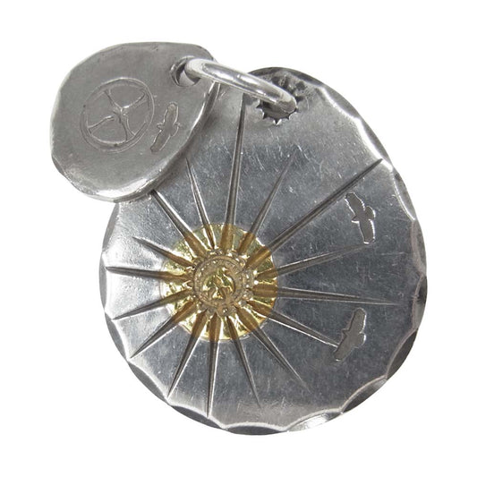 WINGROCK ウィングロック K18 金メタル付き タタキ ネックレス シルバー系【中古】