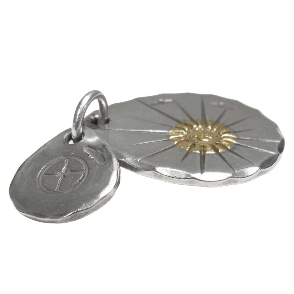 WINGROCK ウィングロック K18 金メタル付き タタキ ネックレス シルバー系【中古】