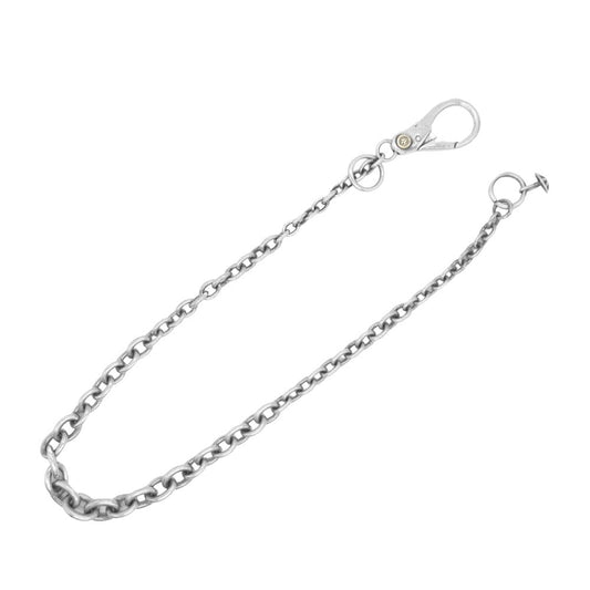 WINGROCK ウィングロック K18 金メタル付き ウォレットチェーン シルバー系【中古】