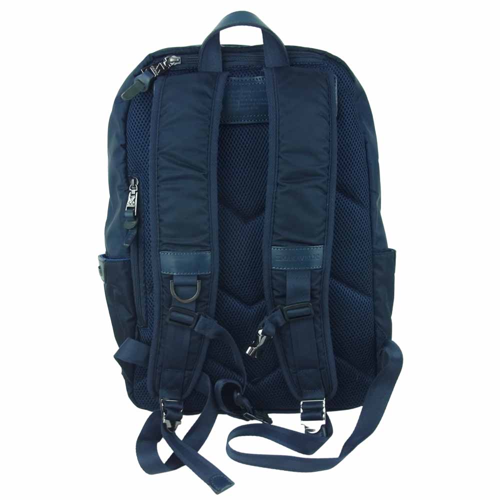 マキャベリック 3106‐10111 SIERRA BACKPACK バックパック リュック デイパック ナイロン 牛革 ネイビー系【中古】