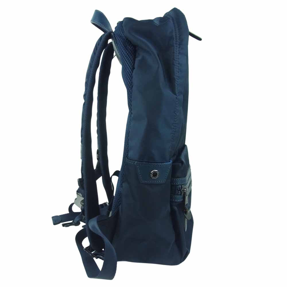 マキャベリック 3106‐10111 SIERRA BACKPACK バックパック リュック デイパック ナイロン 牛革 ネイビー系【中古】