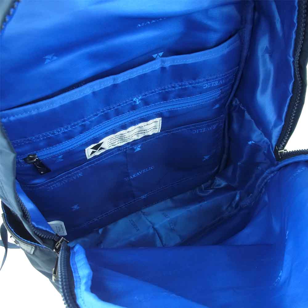 マキャベリック 3106‐10111 SIERRA BACKPACK バックパック リュック デイパック ナイロン 牛革 ネイビー系【中古】