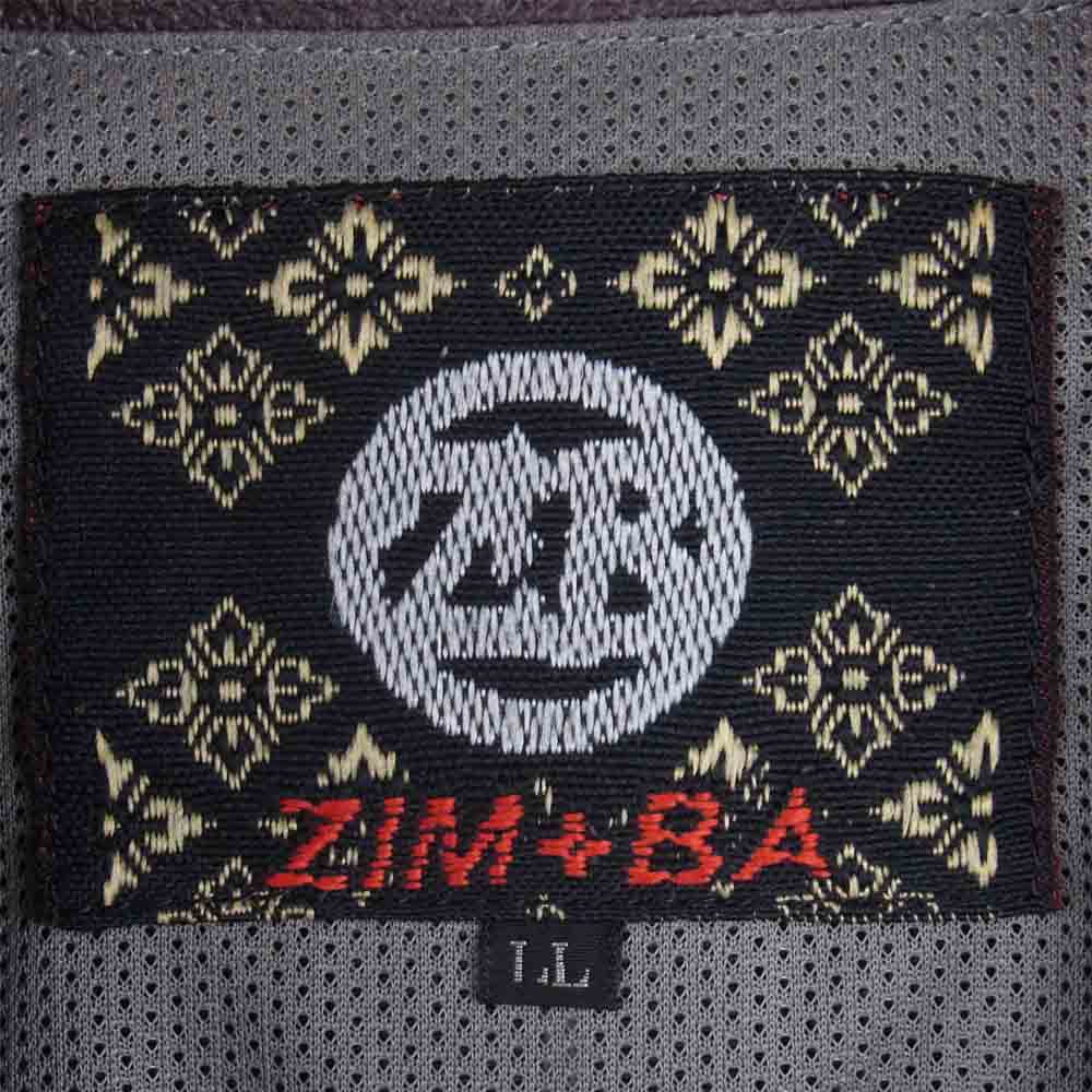 ジンバ 牛革製 ライディング レザー ジャケット ダークブラウン系 LL【中古】