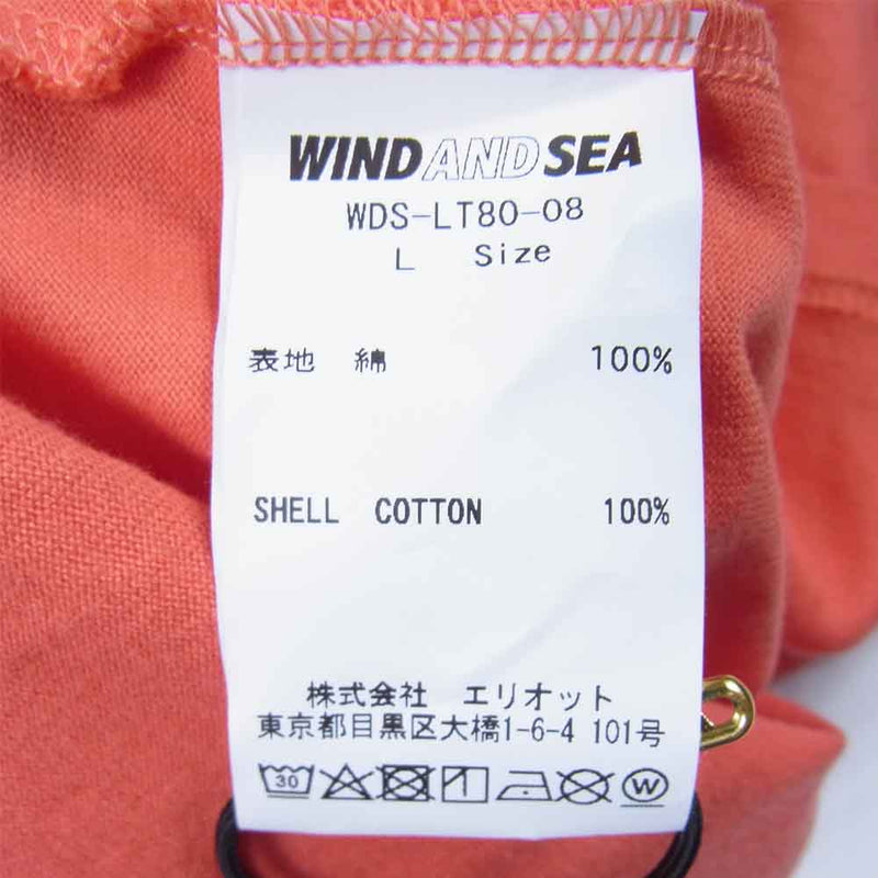 WIND AND SEA ウィンダンシー WDS-LT80-08 switch Tee スイッチ Tシャツ 半袖 オレンジ系 L【美品】【中古】