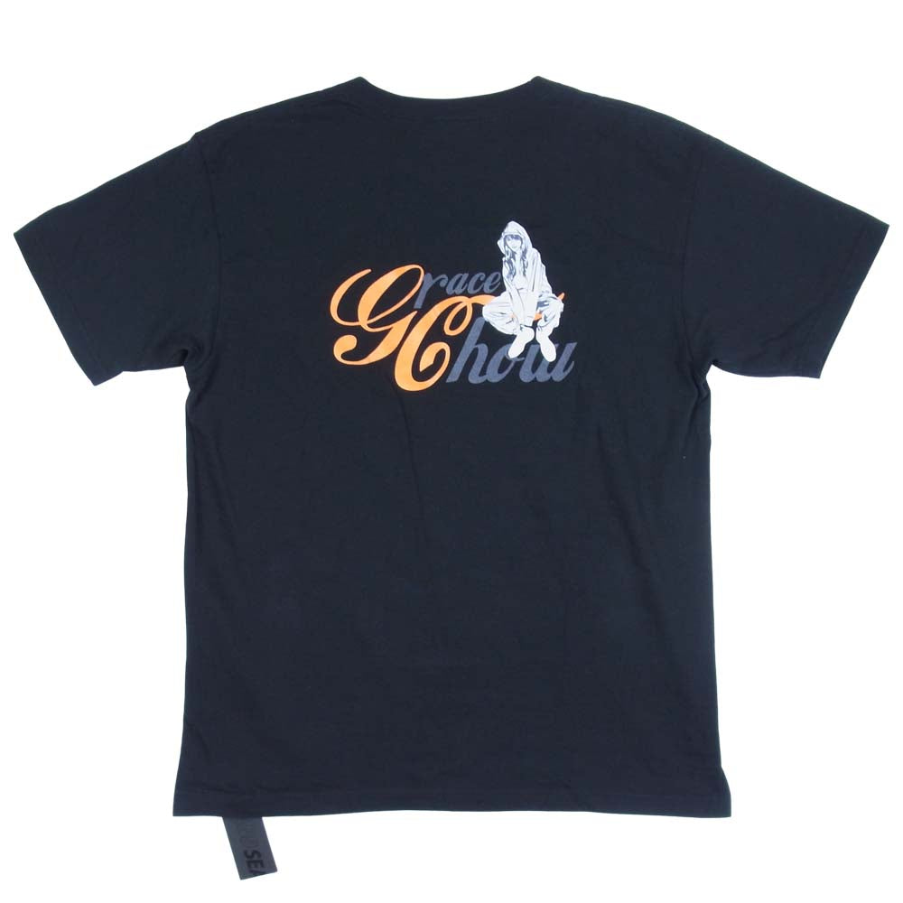 WIND AND SEA ウィンダンシー 21SS WDS-GS-01 × GRACE CHOW グレースチョウ Tシャツ ブラック系 L【美品】【中古】