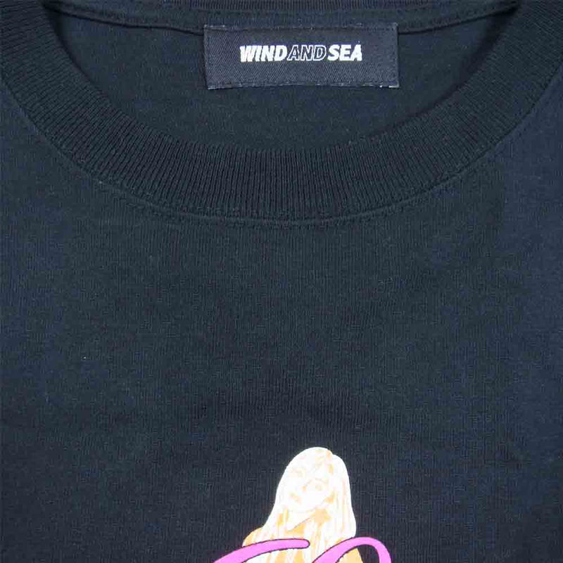 WIND AND SEA ウィンダンシー 21SS WDS-GS-01 × GRACE CHOW グレースチョウ Tシャツ ブラック系 L【美品】【中古】