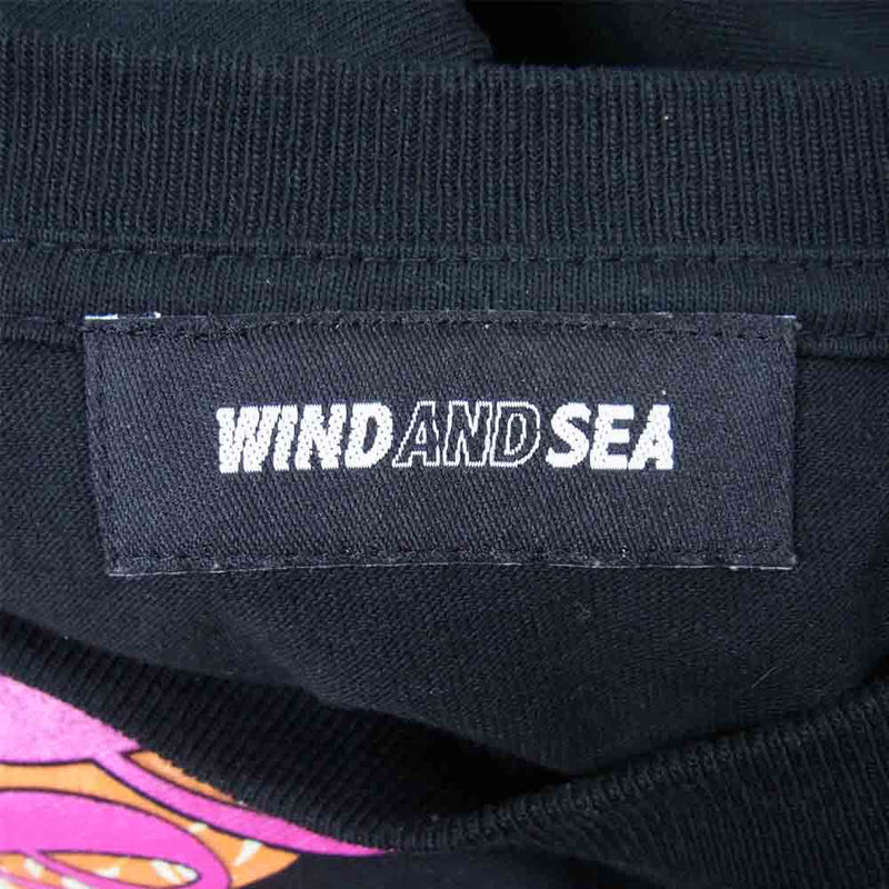 WIND AND SEA ウィンダンシー 21SS WDS-GS-01 × GRACE CHOW グレースチョウ Tシャツ ブラック系 L【美品】【中古】