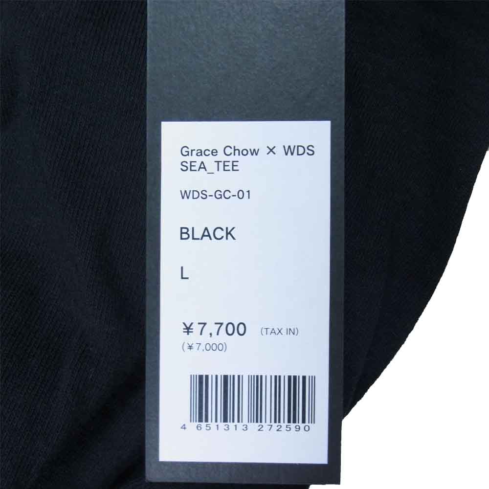 WIND AND SEA ウィンダンシー 21SS WDS-GS-01 × GRACE CHOW グレースチョウ Tシャツ ブラック系 L【美品】【中古】