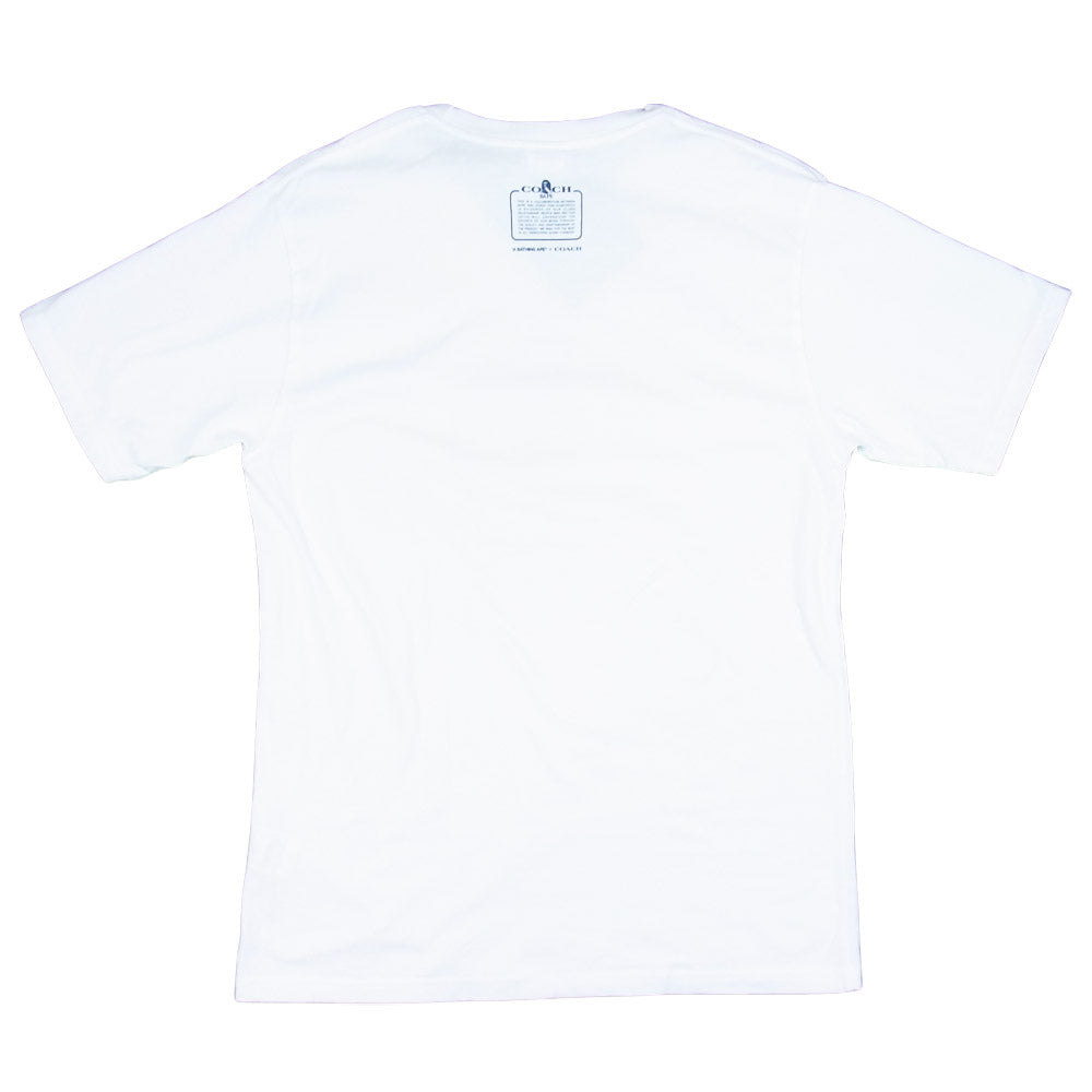 A BATHING APE アベイシングエイプ 1H73109902 × COACH コーチ COLLEGE TEE カレッジ Tシャツ ホワイト系 L【極上美品】【中古】