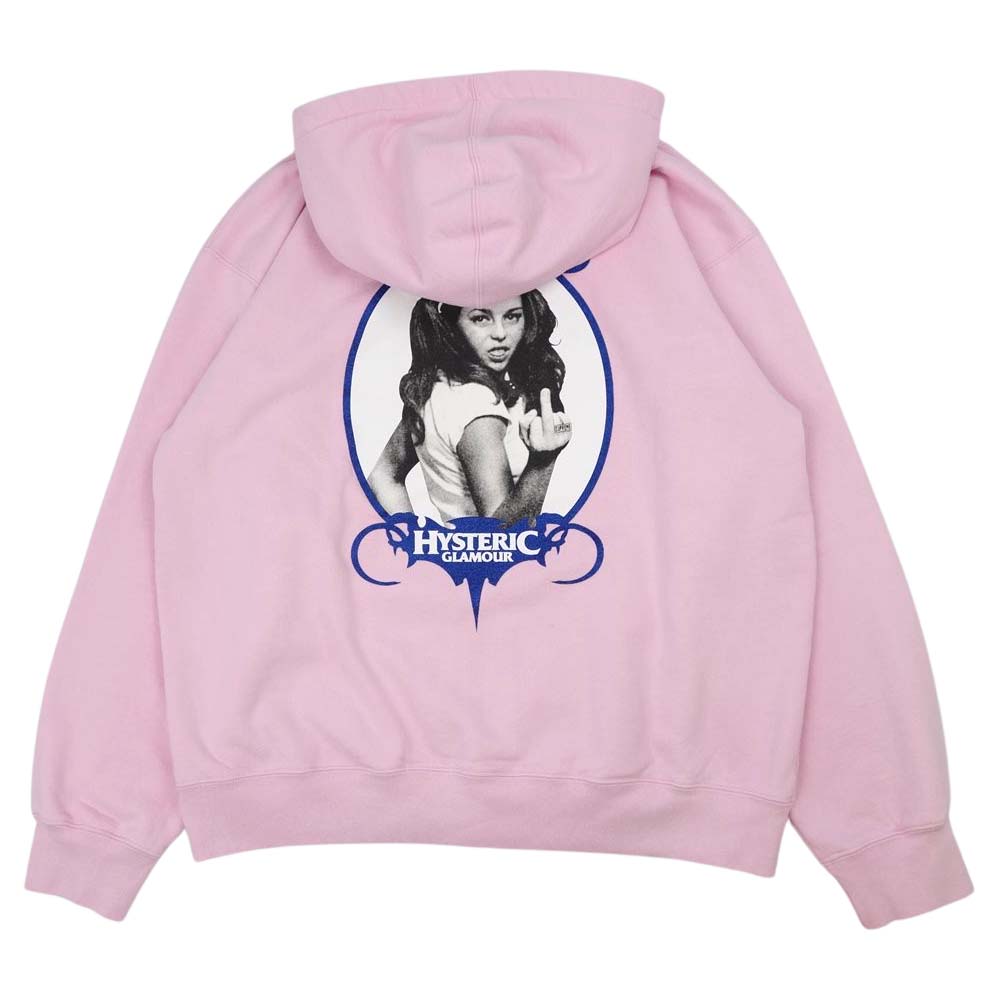 Supreme シュプリーム 21SS × HYSTERIC GLAMOUR ヒステリックグラマー Zip Up Hooded Sweatshirt ジップアップ スウェット パーカー ピンク系 L【美品】【中古】