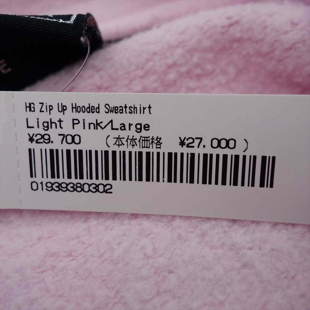 Supreme シュプリーム 21SS × HYSTERIC GLAMOUR ヒステリックグラマー Zip Up Hooded Sweatshirt ジップアップ スウェット パーカー ピンク系 L【美品】【中古】