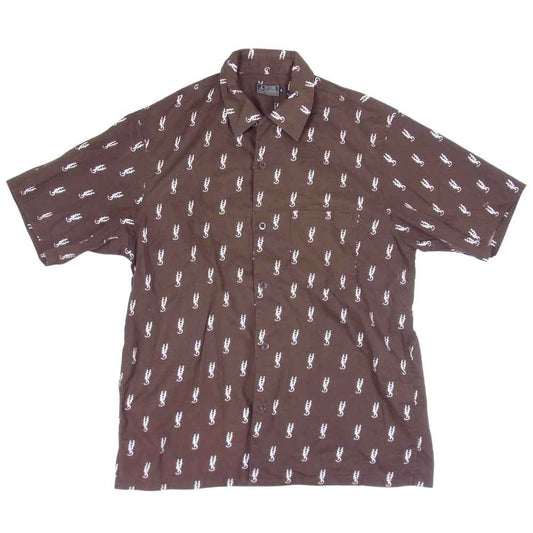 HYSTERIC GLAMOUR ヒステリックグラマー 20SS 02201AH09 HYS MONOGRAM柄 オープンカラーシャツ シャツ ブラウン系 M【中古】