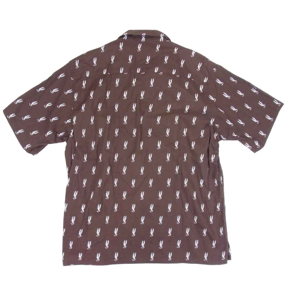 HYSTERIC GLAMOUR ヒステリックグラマー 20SS 02201AH09 HYS MONOGRAM柄 オープンカラーシャツ シャツ ブラウン系 M【中古】