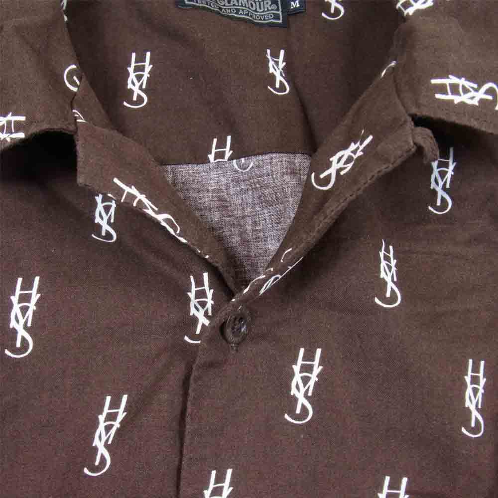 HYSTERIC GLAMOUR ヒステリックグラマー 20SS 02201AH09 HYS MONOGRAM柄 オープンカラーシャツ シャツ ブラウン系 M【中古】