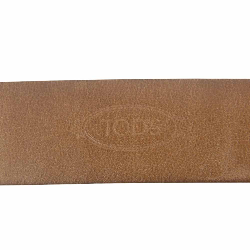 TOD’S トッズ XCWCQB41100TOPU824 ゴールド金具 レザー ベルト ネイビー系 28【中古】