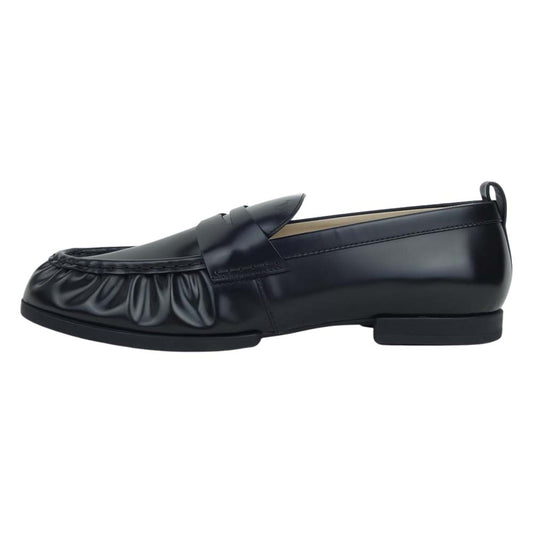 TOD’S トッズ XXW02E0EC60OG9B999 GOMMA DES 02E MOCASSINO レザー モカシン ローファー シューズ ブラック系 40 1/2【新古品】【未使用】【中古】