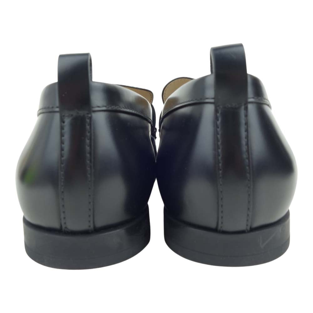 TOD’S トッズ XXW02E0EC60OG9B999 GOMMA DES 02E MOCASSINO レザー モカシン ローファー シューズ ブラック系 40 1/2【新古品】【未使用】【中古】