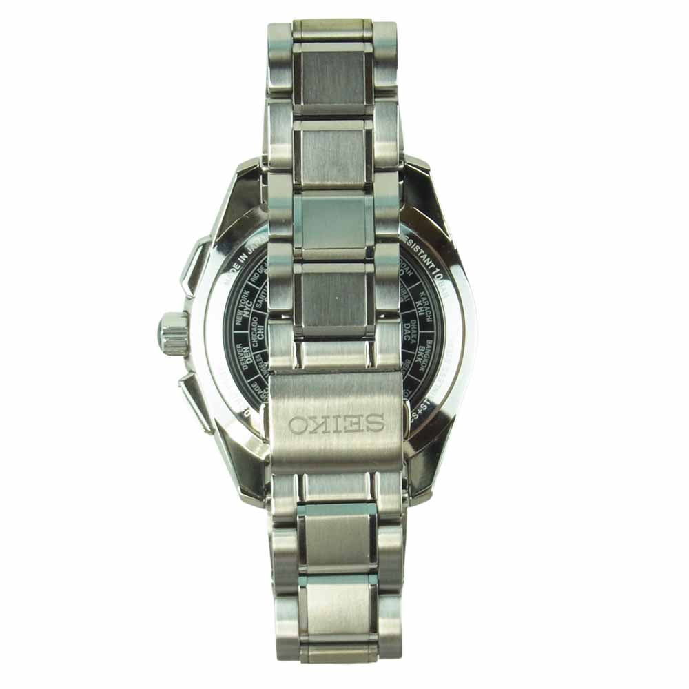 SEIKO セイコー 8B54-0BC0 SAGA167 ブライツ ワールドタイム ソーラー 腕時計 シルバー系 ブラック系【中古】