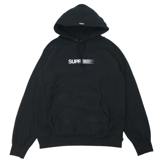 Supreme シュプリーム 20SS Motion Logo Hooded Sweatshirt モーション ロゴ スウェット プルオーバー パーカー  ブラック系 L【中古】