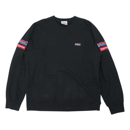 Supreme シュプリーム × Honda ホンダ × Fox Racing フォックスレーシング HRC Crewneck クルーネック スウェット ブラック系 XL【中古】