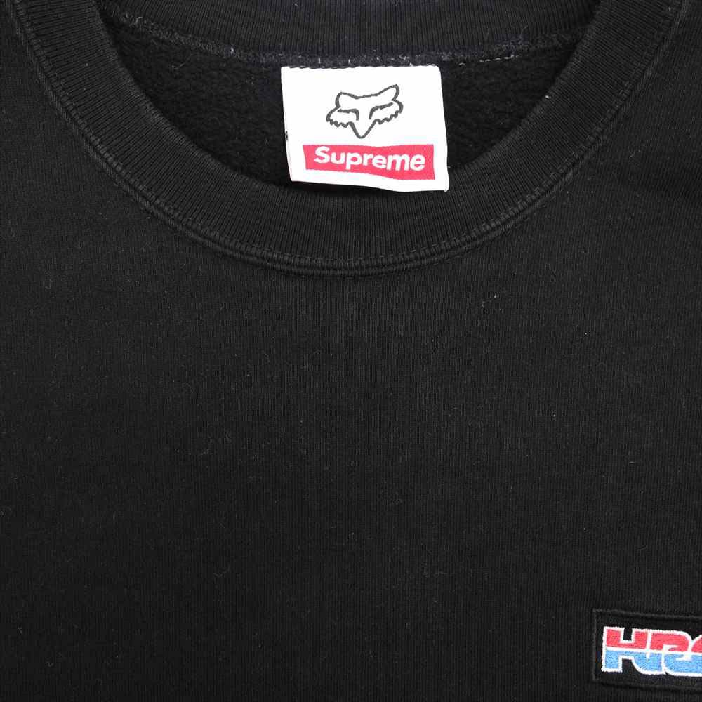 Supreme シュプリーム × Honda ホンダ × Fox Racing フォックスレーシング HRC Crewneck クルーネック スウェット ブラック系 XL【中古】
