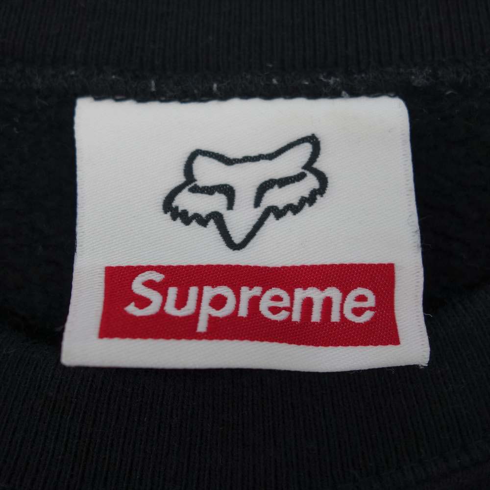 Supreme シュプリーム × Honda ホンダ × Fox Racing フォックスレーシング HRC Crewneck クルーネック スウェット ブラック系 XL【中古】