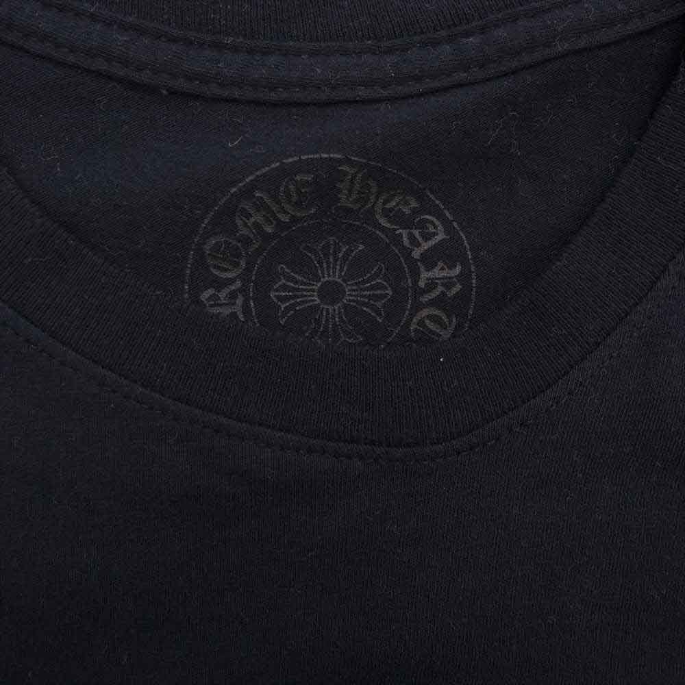 CHROME HEARTS クロムハーツ（原本無） 国内正規品 USA製 スクロールラベル ホースシュー スター プリント ポケット Ｔシャツ ブラック系 S【中古】