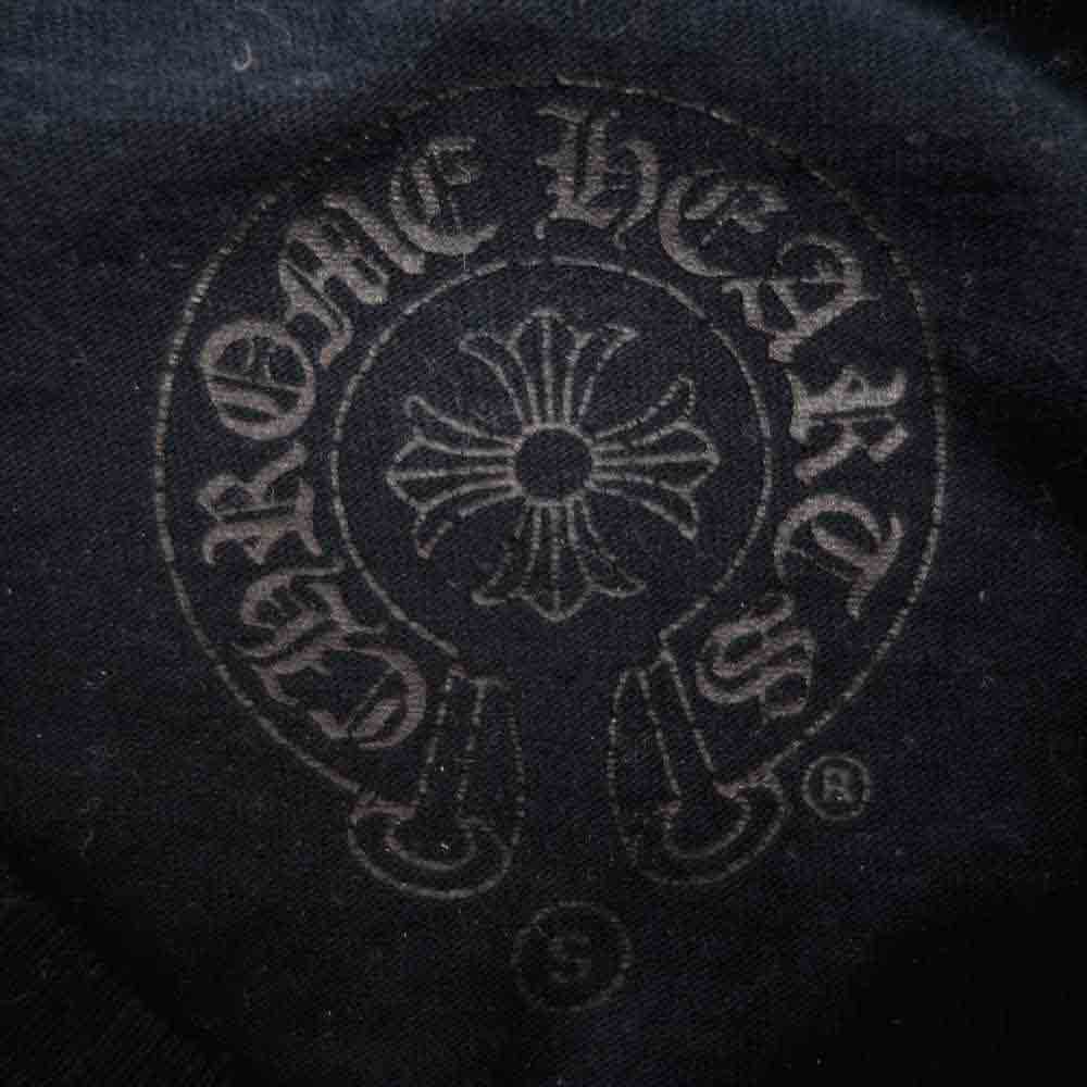 CHROME HEARTS クロムハーツ（原本無） 国内正規品 USA製 スクロールラベル ホースシュー スター プリント ポケット Ｔシャツ ブラック系 S【中古】