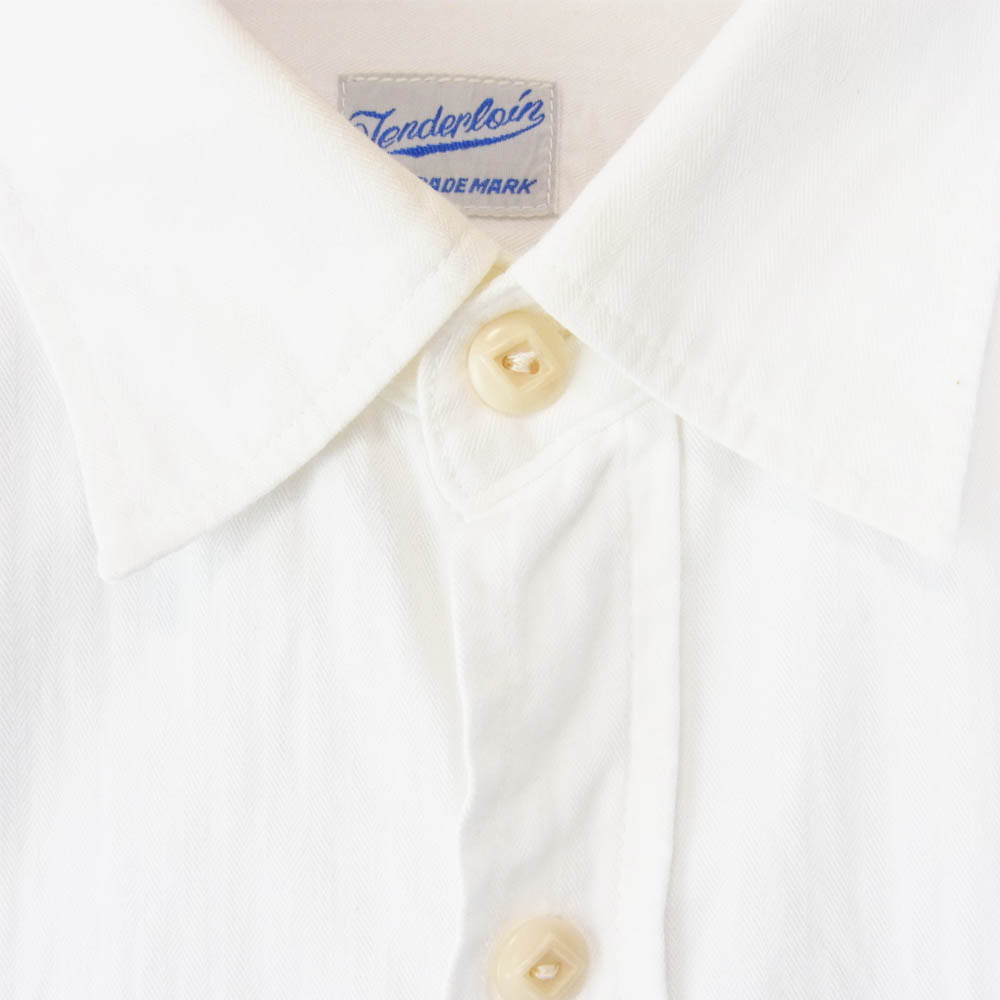 TENDERLOIN テンダーロイン T-WORK SHIRT 長袖 ワークシャツ ホワイト系 S【中古】