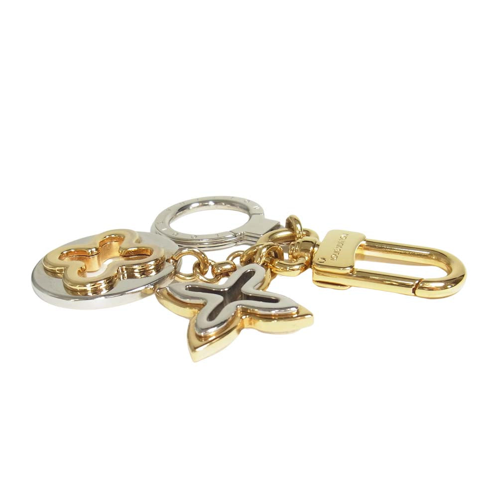 LOUIS VUITTON ルイ・ヴィトン M66133 ポルトクレ アンソレンス メタリック キーホルダー チャーム ゴールド系【中古】