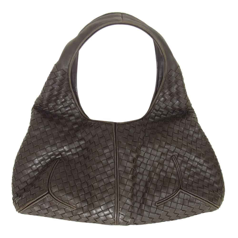 BOTTEGAVENETA ボッテガヴェネタ イントレチャート ハンドバッグ ブラウン系【中古】