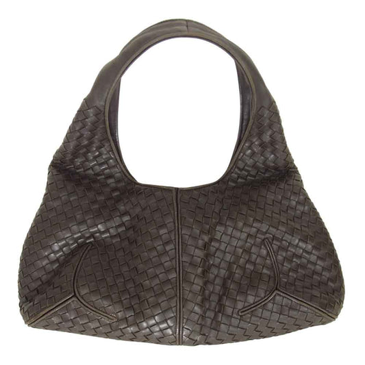 BOTTEGAVENETA ボッテガヴェネタ イントレチャート ハンドバッグ ブラウン系【中古】