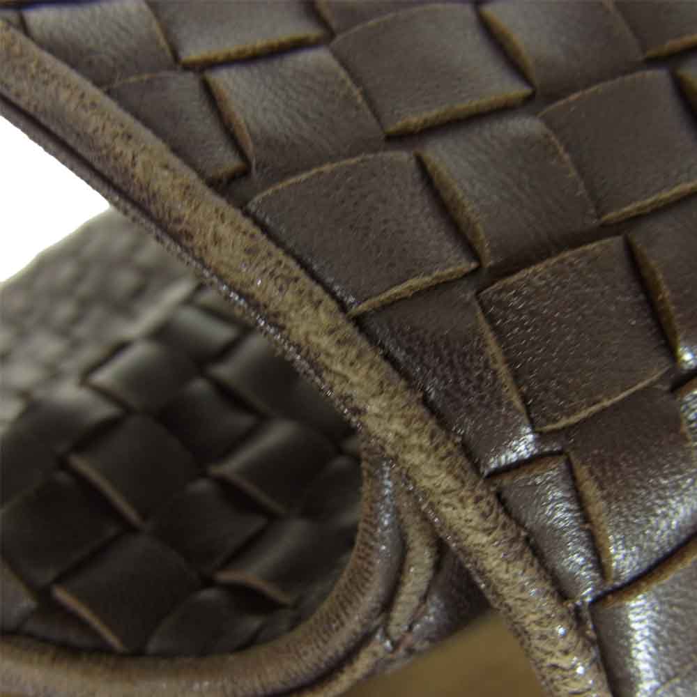 BOTTEGAVENETA ボッテガヴェネタ イントレチャート ハンドバッグ ブラウン系【中古】