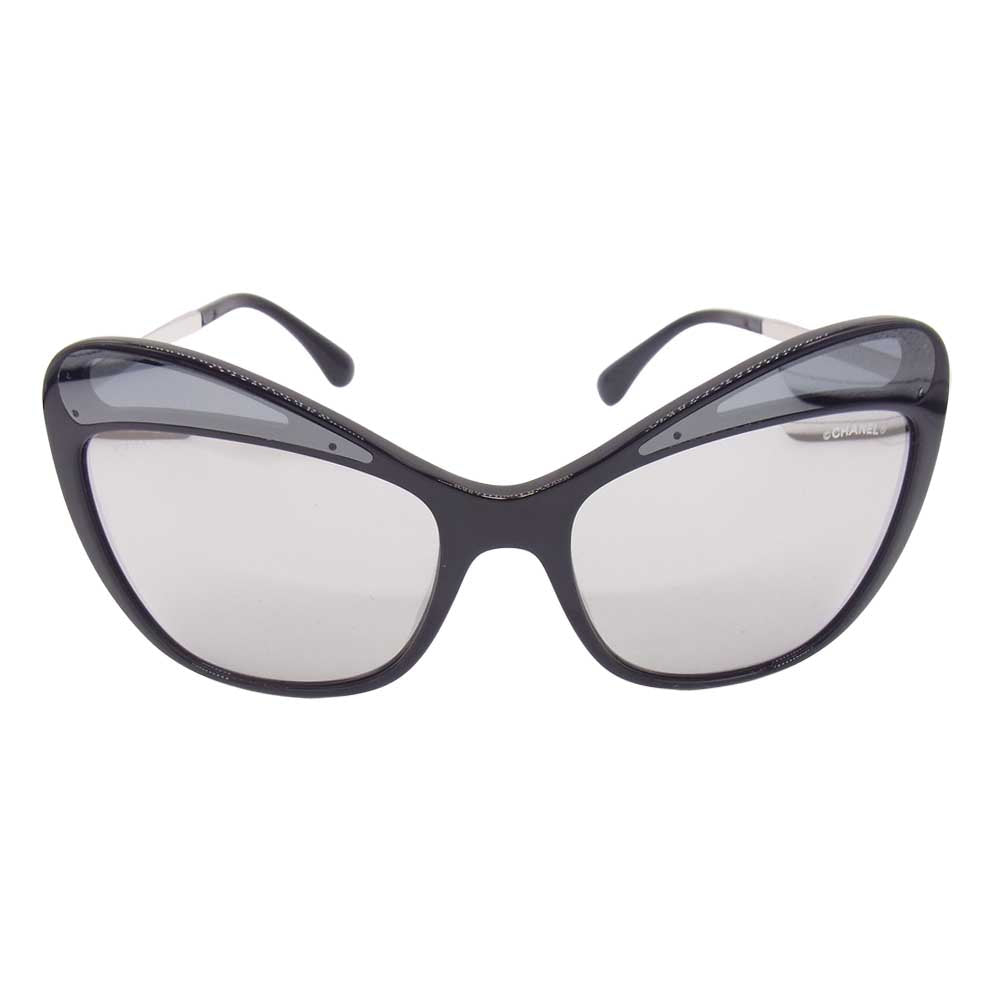 CHANEL シャネル 5377-A バタフライシェイプ サングラス ブラック系 57□17 140【美品】【中古】
