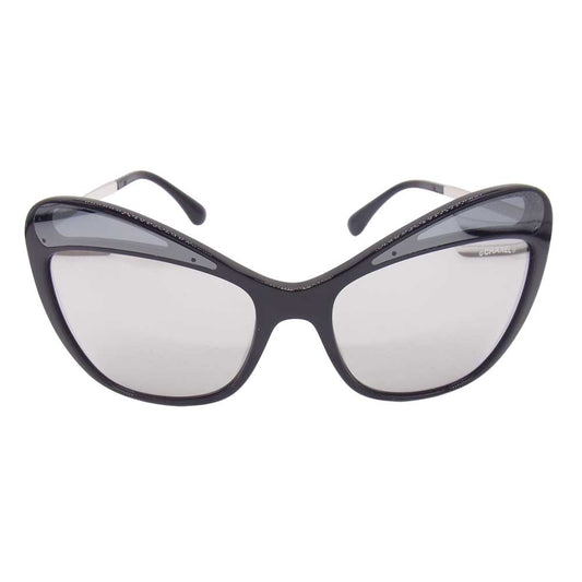 CHANEL シャネル 5377-A バタフライシェイプ サングラス ブラック系 57□17 140【美品】【中古】
