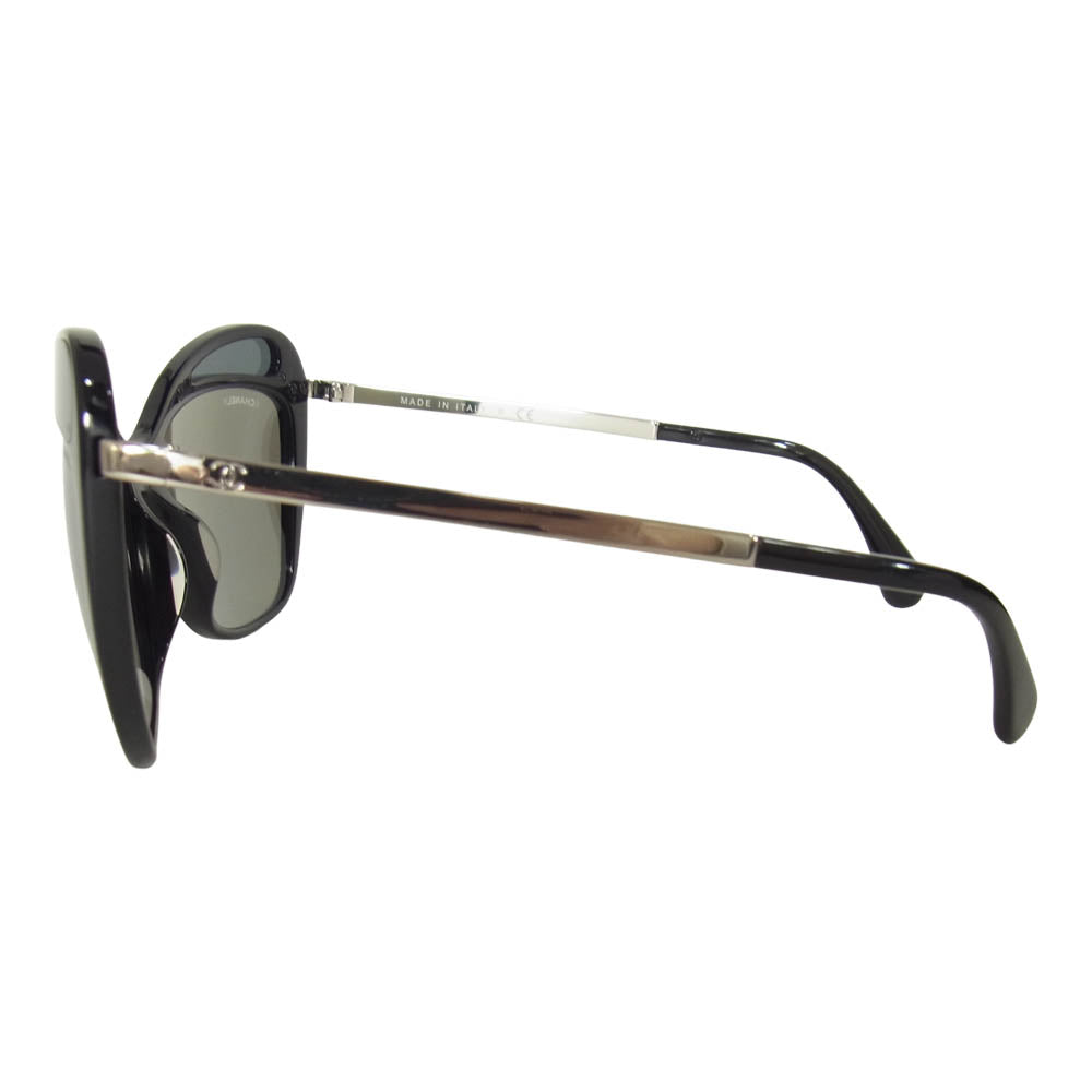 CHANEL シャネル 5377-A バタフライシェイプ サングラス ブラック系 57□17 140【美品】【中古】