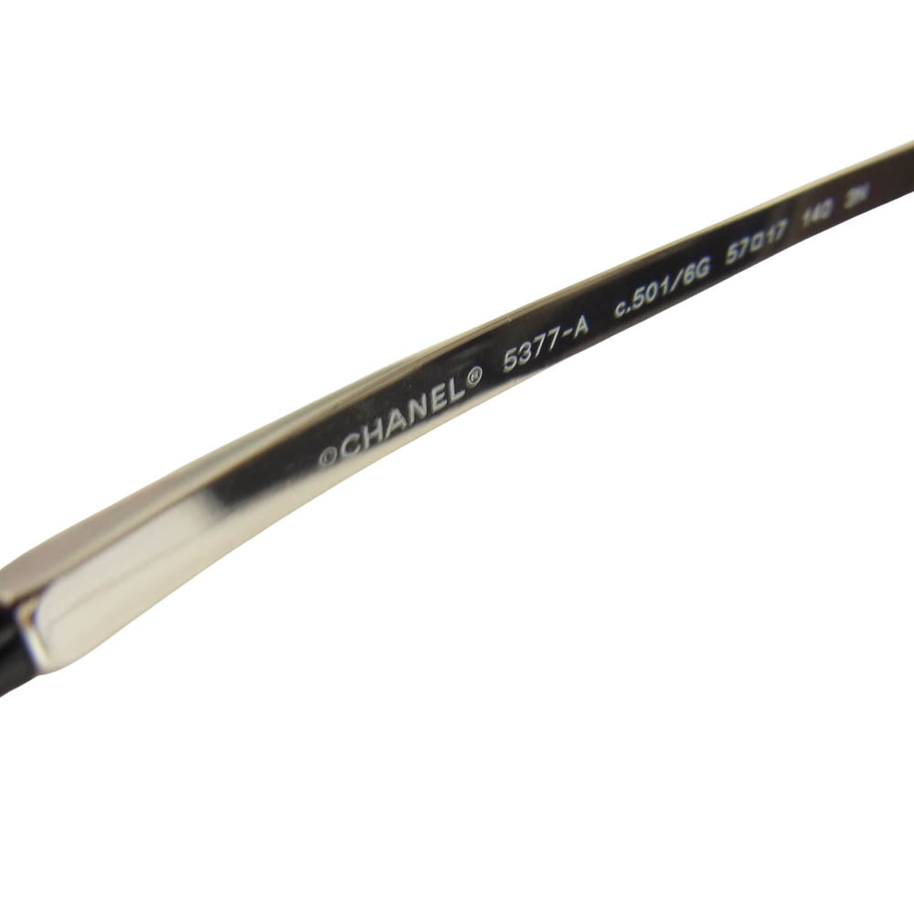 CHANEL シャネル 5377-A バタフライシェイプ サングラス ブラック系 57□17 140【美品】【中古】