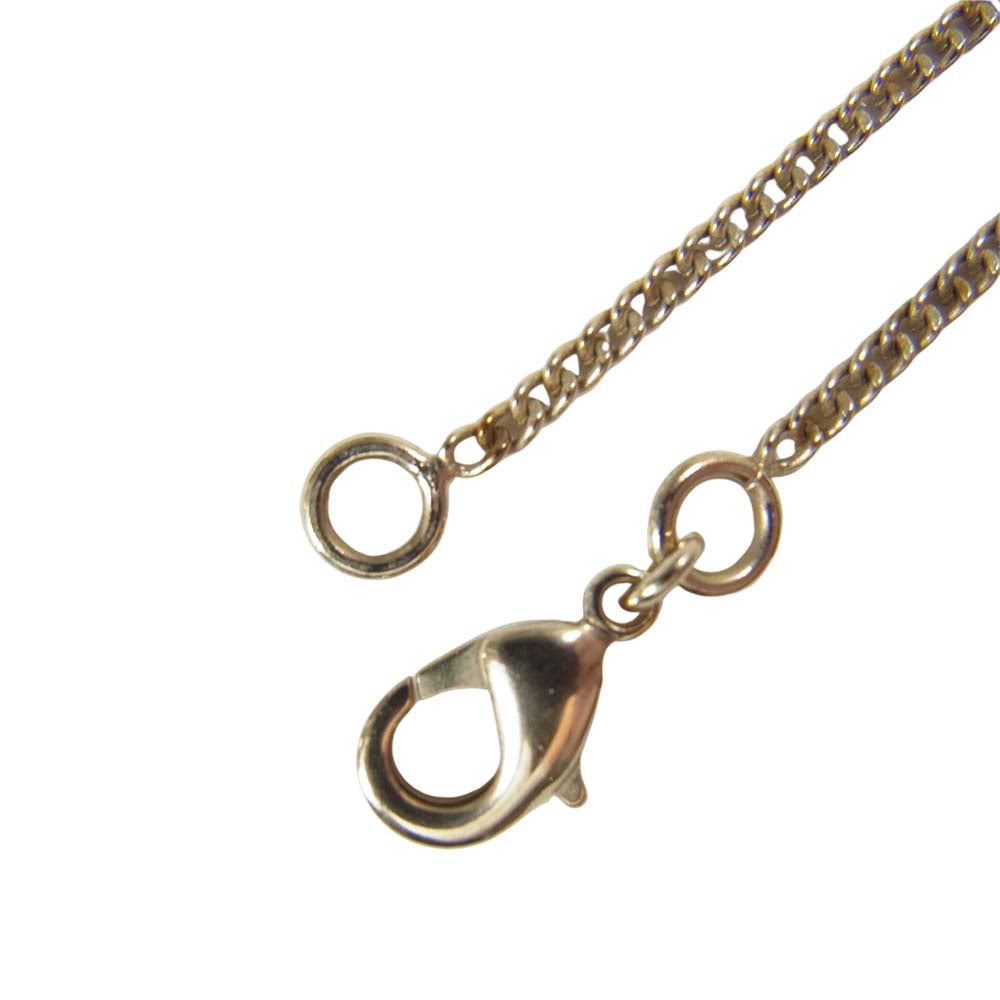 CHANEL シャネル 14年モデル ツイスト ロゴ フェイクパール ネックレス ゴールド系【中古】