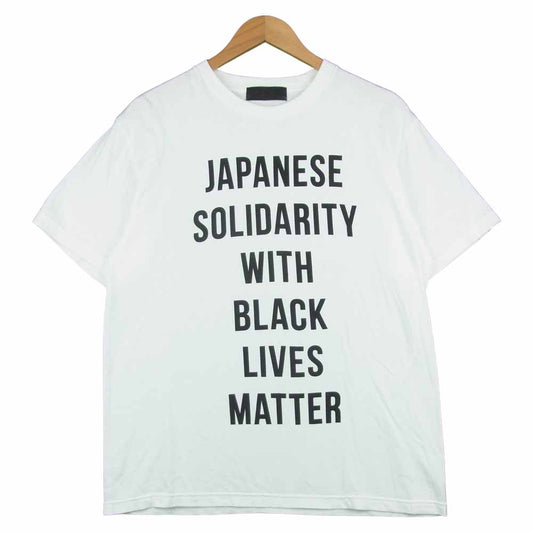 HUMAN MADE ヒューマンメイド JAPANESE SOLIDARITY WITH BLACK LIVES MATTER 半袖 Tシャツ ホワイト系 L【中古】