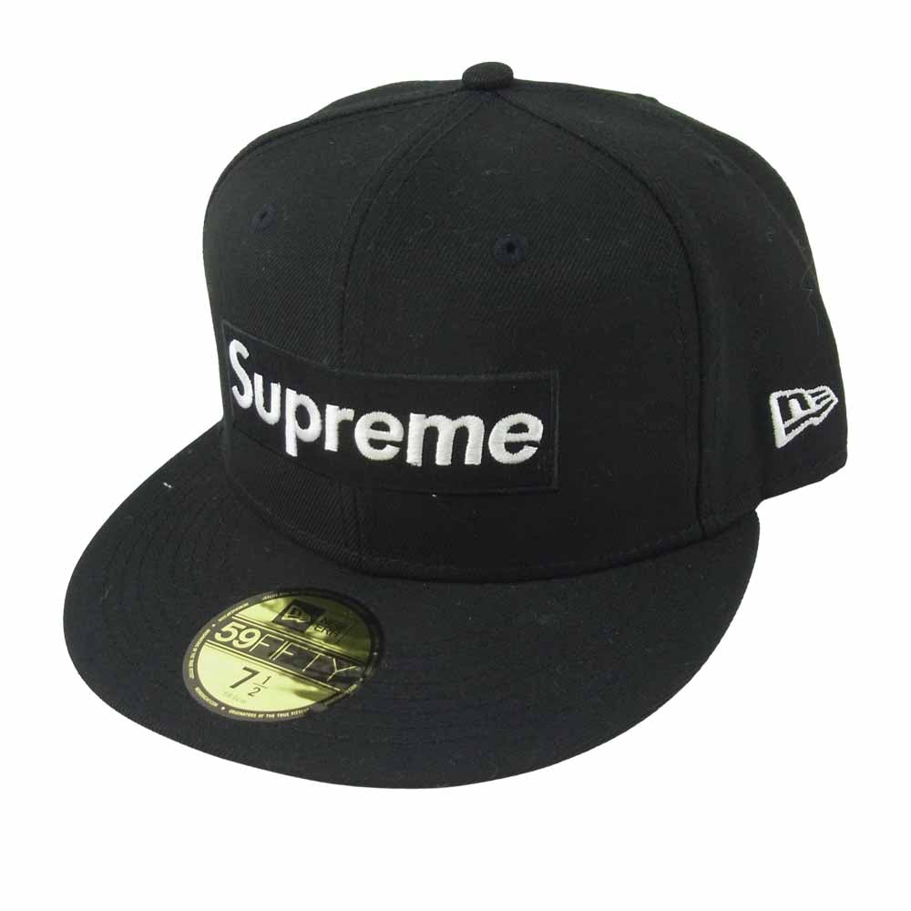 Supreme シュプリーム 21SS New Era Champions Box Logo Cap ニューエラ チャンピオンズ ボックス ロゴ キャップ 帽子 ブラック系 7.5【極上美品】【中古】