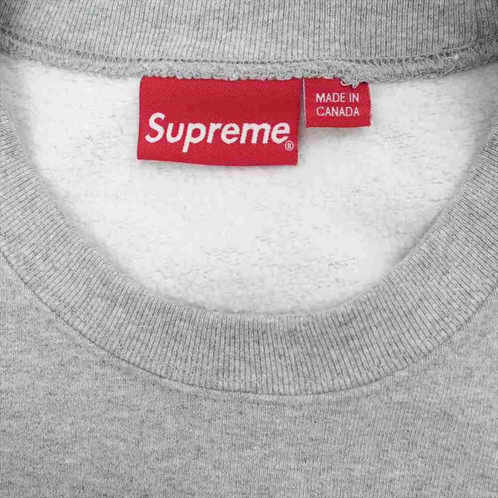 Supreme シュプリーム 20SS Cutout Logo Crewneck カットアウト ボックス ロゴ クルーネック スウェット シャツ トレーナー グレー系 M【中古】
