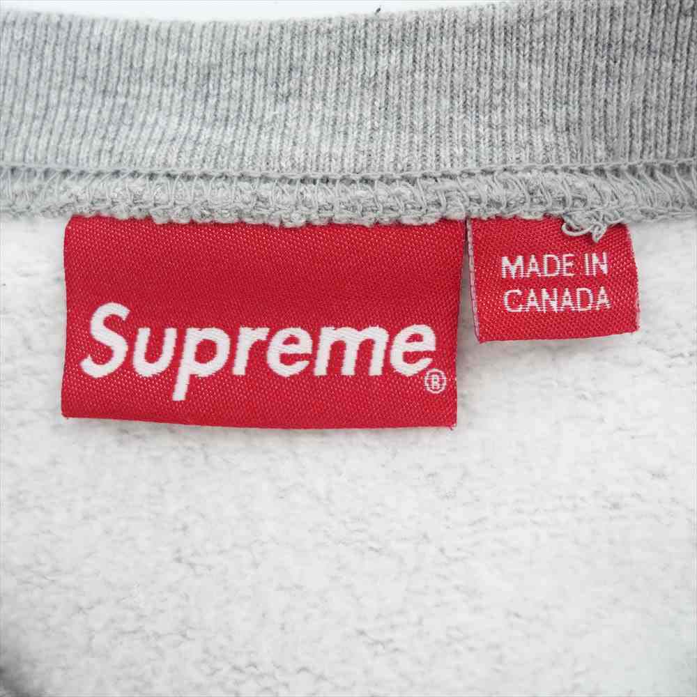 Supreme シュプリーム 20SS Cutout Logo Crewneck カットアウト ボックス ロゴ クルーネック スウェット シャツ トレーナー グレー系 M【中古】