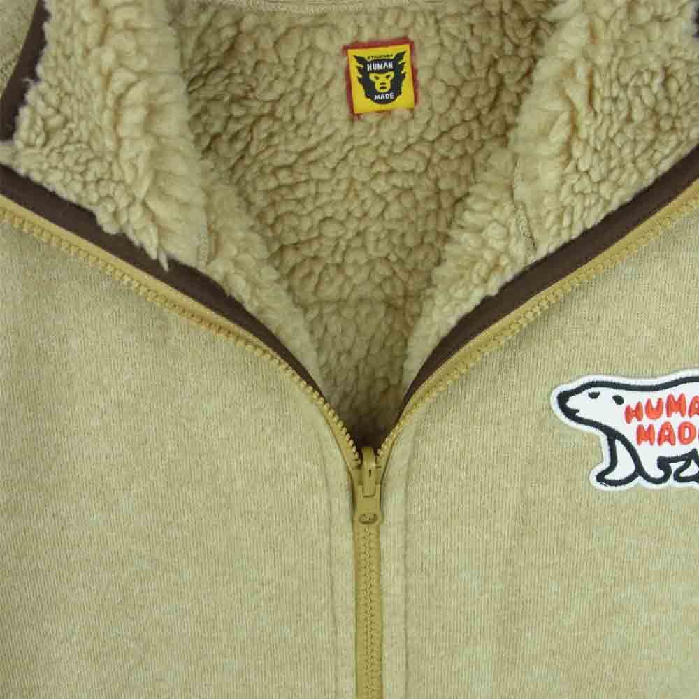 HUMAN MADE ヒューマンメイド FlEECE JACKET フリース ジャケット 中国製 ベージュ系 L【中古】